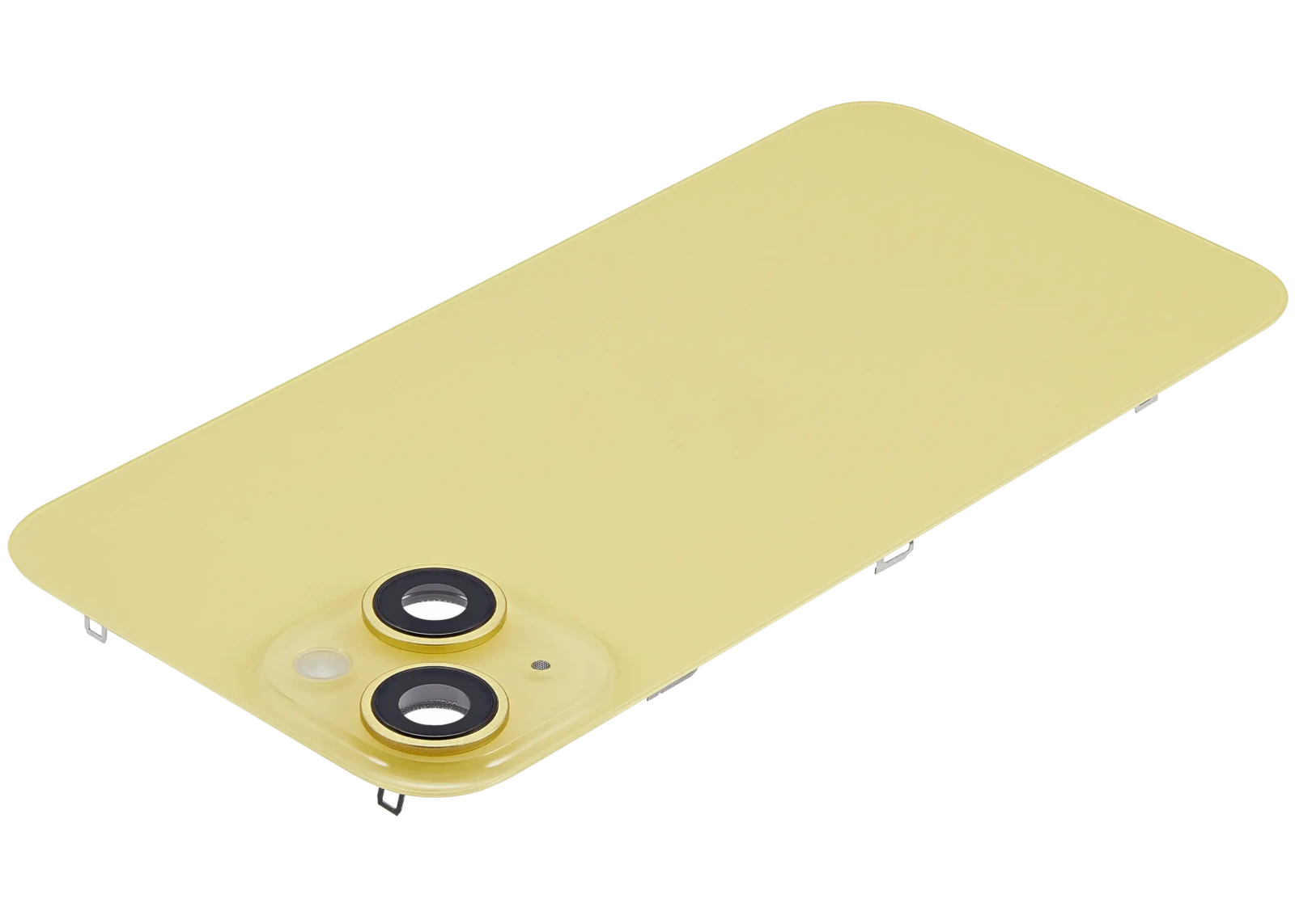 Back Glass w/ MagSafe Magnet & NFC & Flashlight Flex For iPhone 14 (Used OEM Pull: Grade B) (Yellow) - Image 5