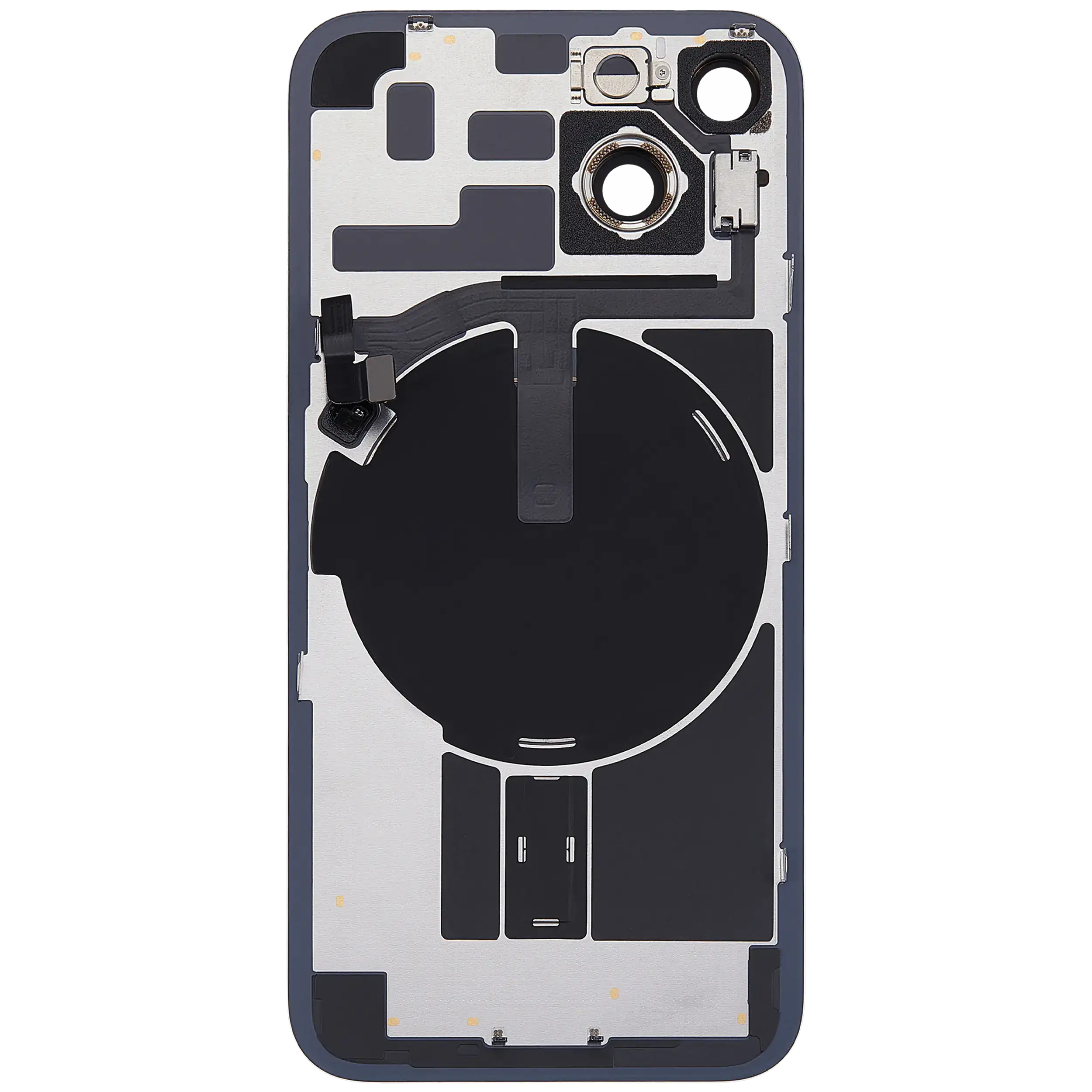 Back Glass w/ MagSafe Magnet & NFC & Flashlight Flex For iPhone 14 (Used OEM Pull: Grade C) (Purple) - Image 4