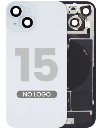 Back Glass w/ MagSafe Magnet & NFC & Flashlight Flex For iPhone 15 (No Logo) (Aftermarket) (Blue)