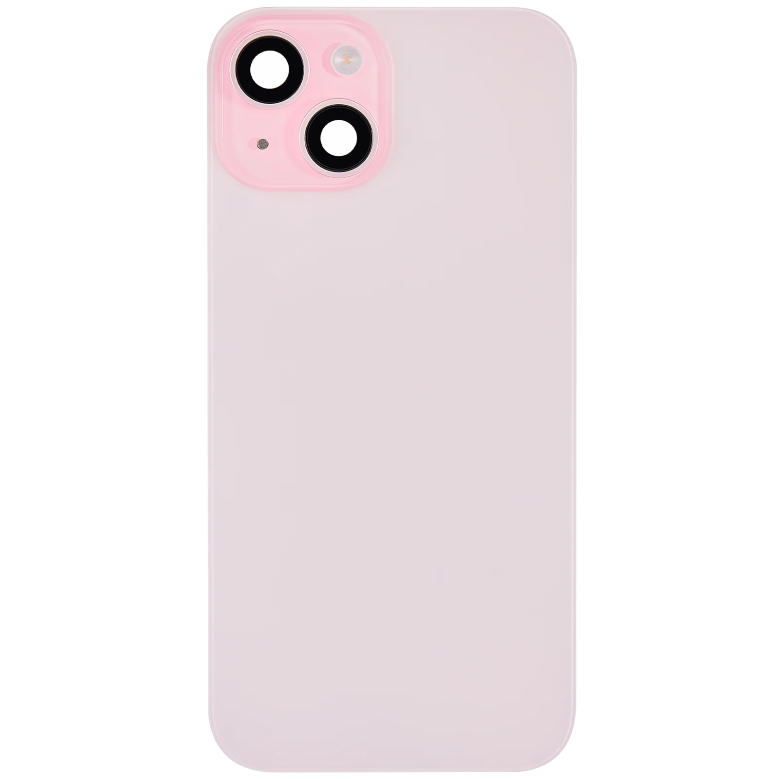 Back Glass w/ MagSafe Magnet & NFC & Flashlight Flex For iPhone 15 (No Logo) (Aftermarket) (Pink) - Image 3
