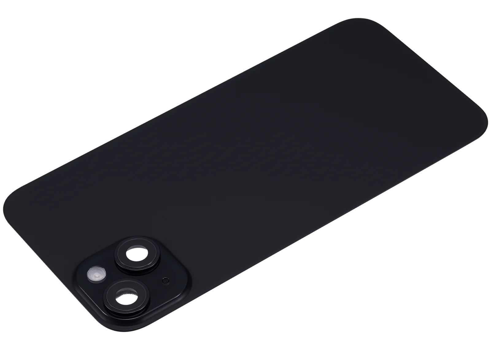 Back Glass w/ MagSafe Magnet & NFC & Flashlight Flex For iPhone 15 Plus (No Logo) (Aftermarket) (Black) - Image 5