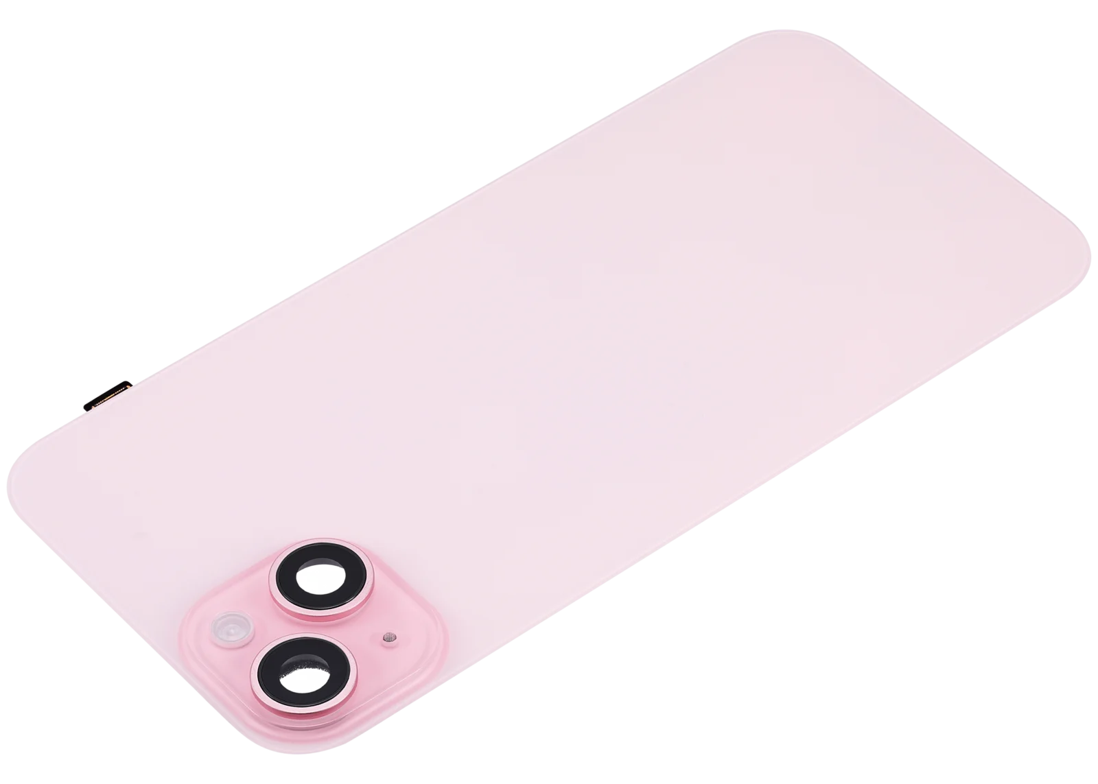 Back Glass w/ MagSafe Magnet & NFC & Flashlight Flex For iPhone 15 Plus (No Logo) (Aftermarket) (Pink) - Image 5