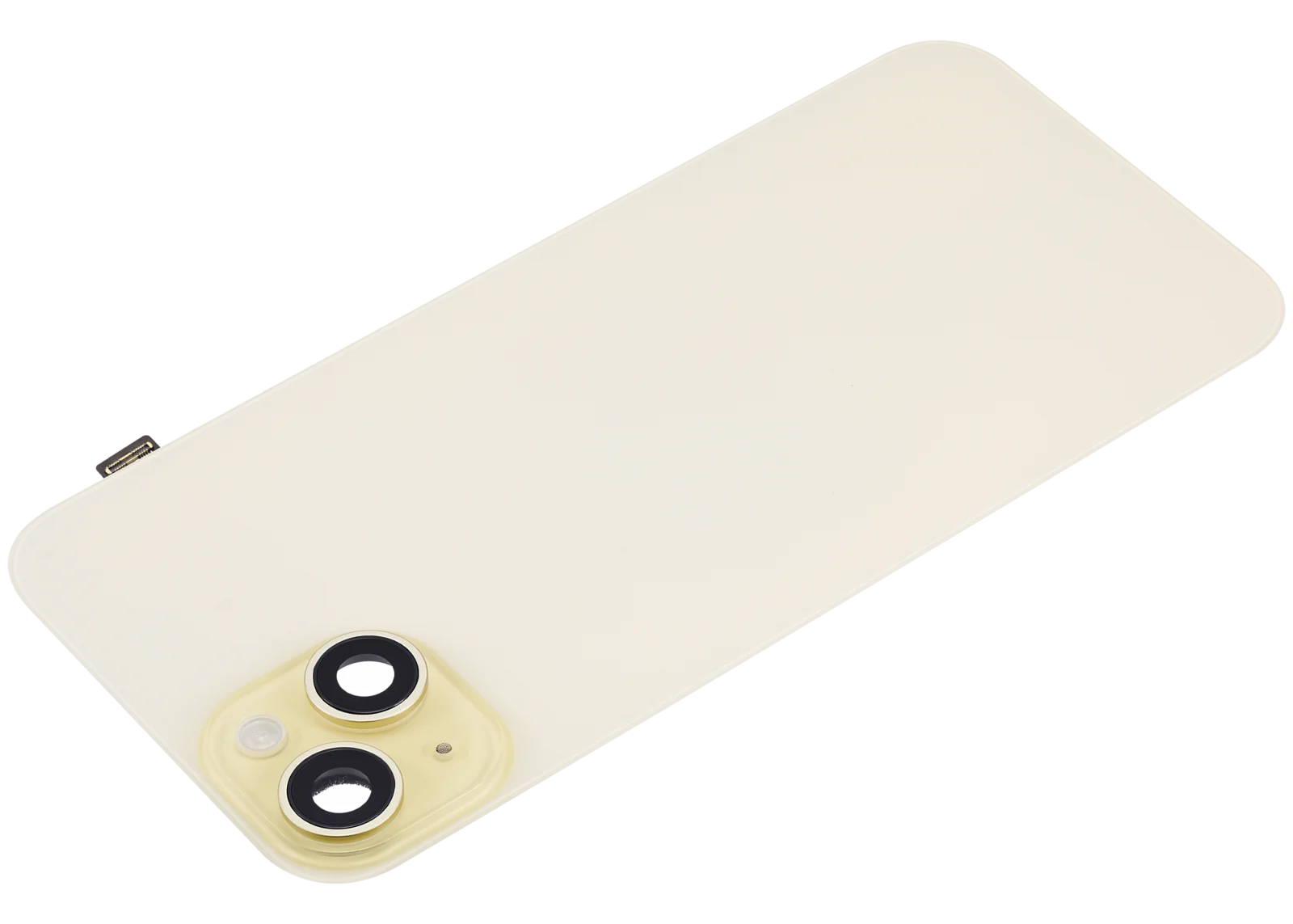 Back Glass w/ MagSafe Magnet & NFC & Flashlight Flex For iPhone 15 Plus (No Logo) (Aftermarket) (Yellow) - Image 5
