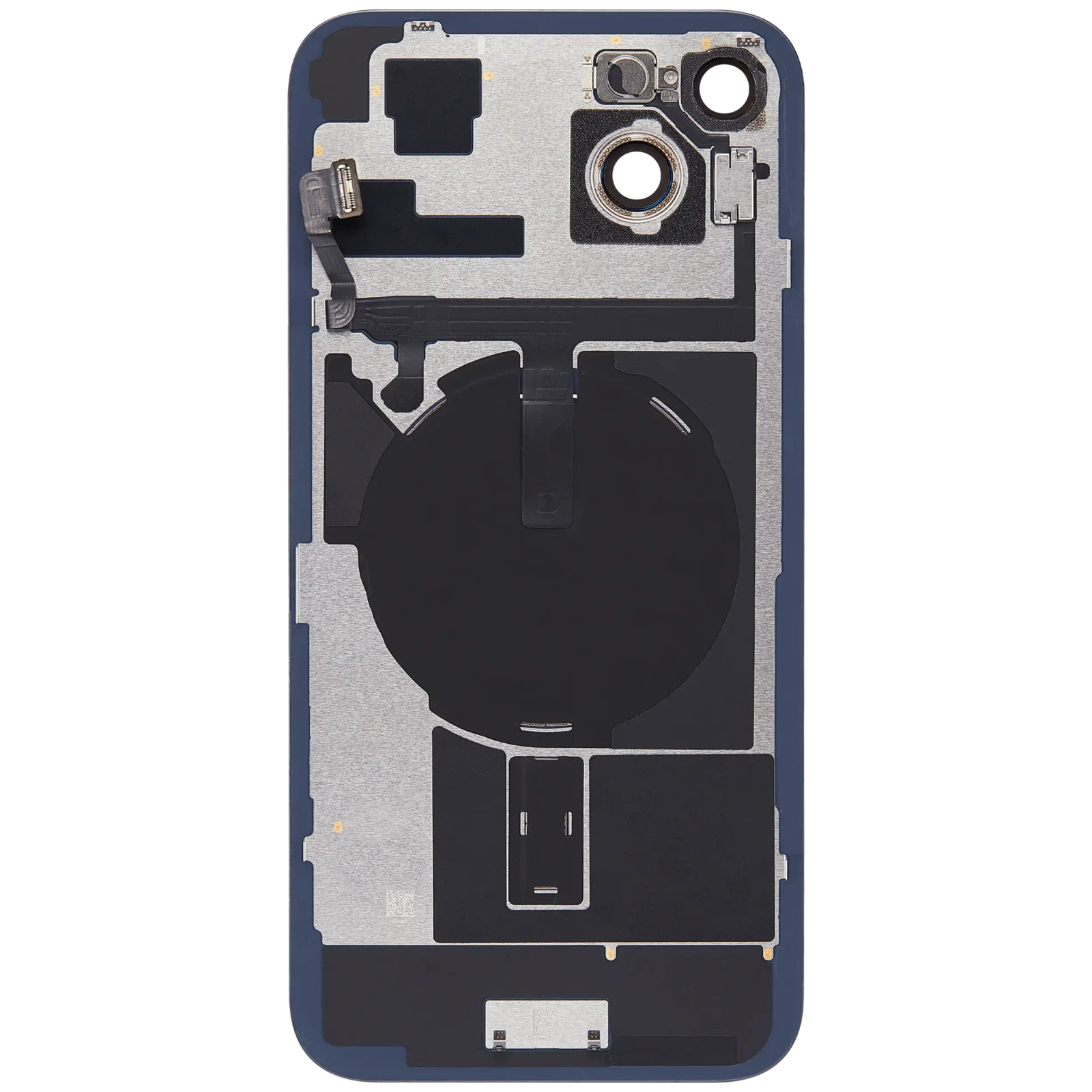 Back Glass w/ MagSafe Magnet & NFC & Flashlight Flex For iPhone 15 Plus (Service Pack) (Black) - Image 4