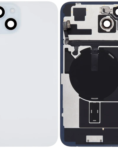 Back Glass w/ MagSafe Magnet & NFC & Flashlight Flex For iPhone 15 Plus (Used OEM Pull: Grade B) (Blue)