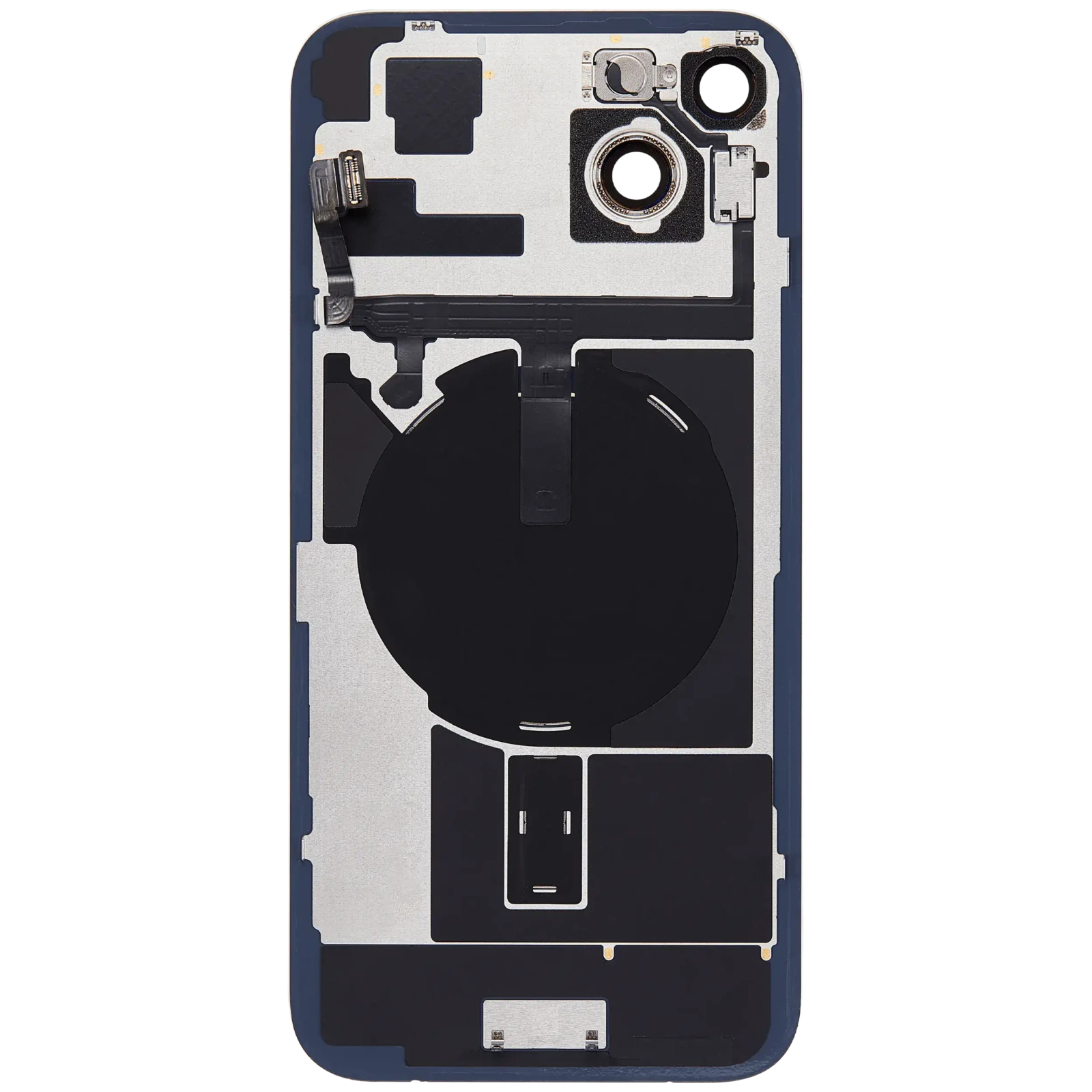 Back Glass w/ MagSafe Magnet & NFC & Flashlight Flex For iPhone 15 Plus (Used OEM Pull: Grade B) (Blue) - Image 4