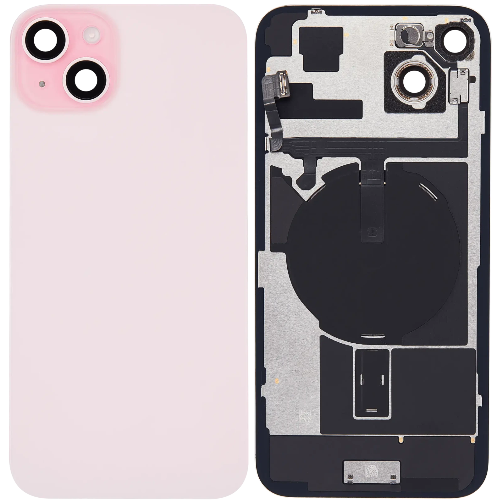 Back Glass w/ MagSafe Magnet & NFC & Flashlight Flex For iPhone 15 Plus (Used OEM Pull: Grade B) (Pink)
