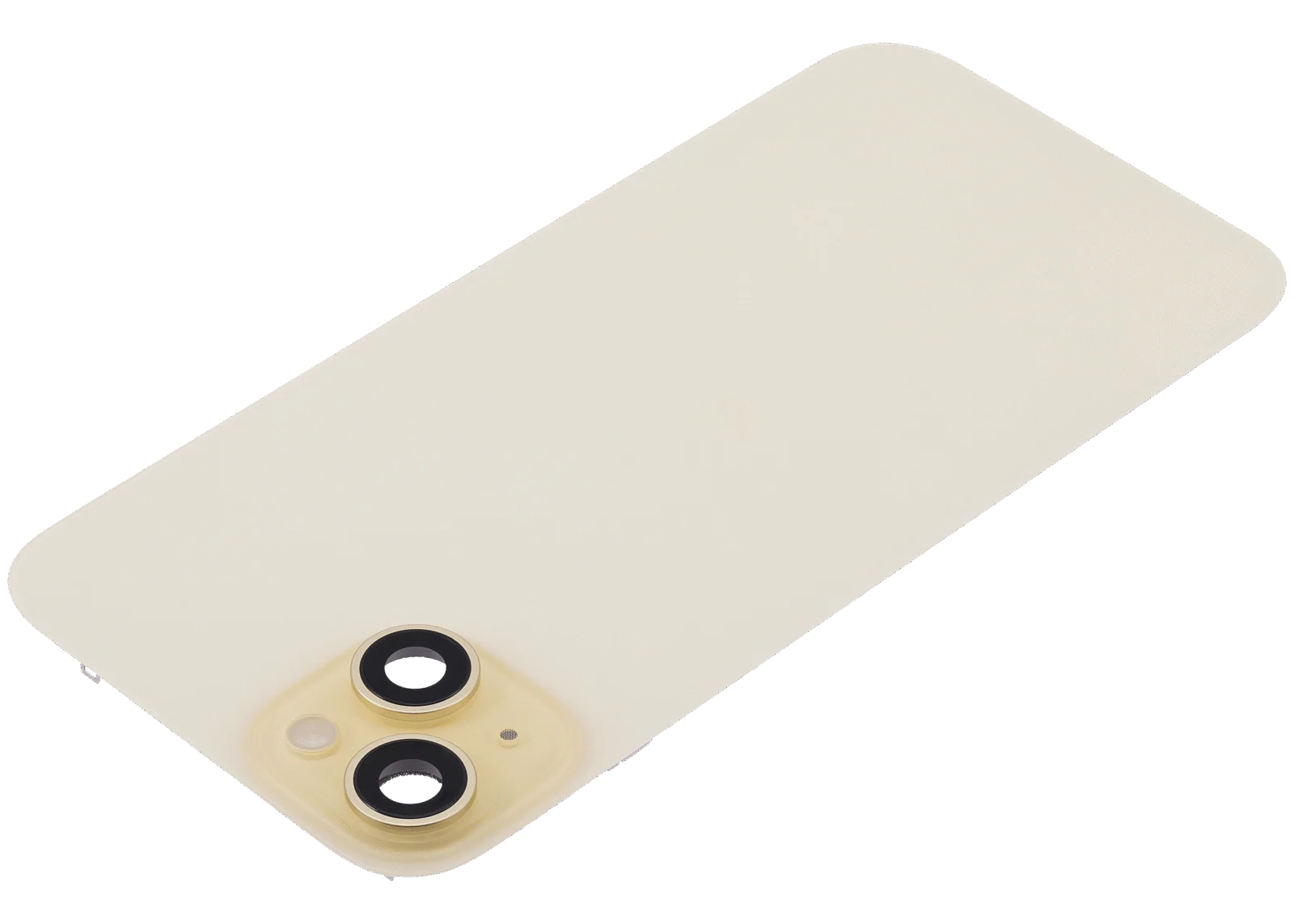 Back Glass w/ MagSafe Magnet & NFC & Flashlight Flex For iPhone 15 Plus (Used OEM Pull: Grade C) (Yellow) - Image 5