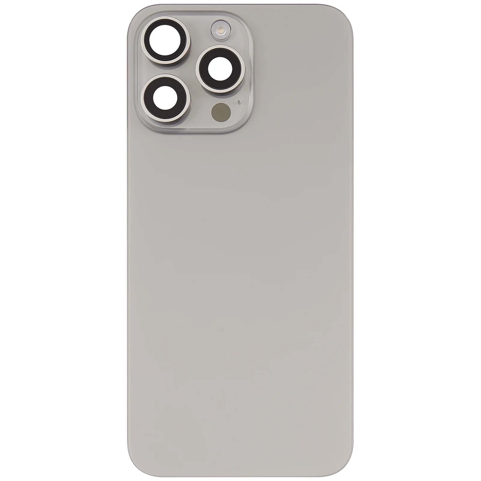 Back Glass w/ MagSafe Magnet & NFC & Flashlight Flex For iPhone 15 Pro Max (No Logo) (Aftermarket) (Natural Titanium) - Image 3