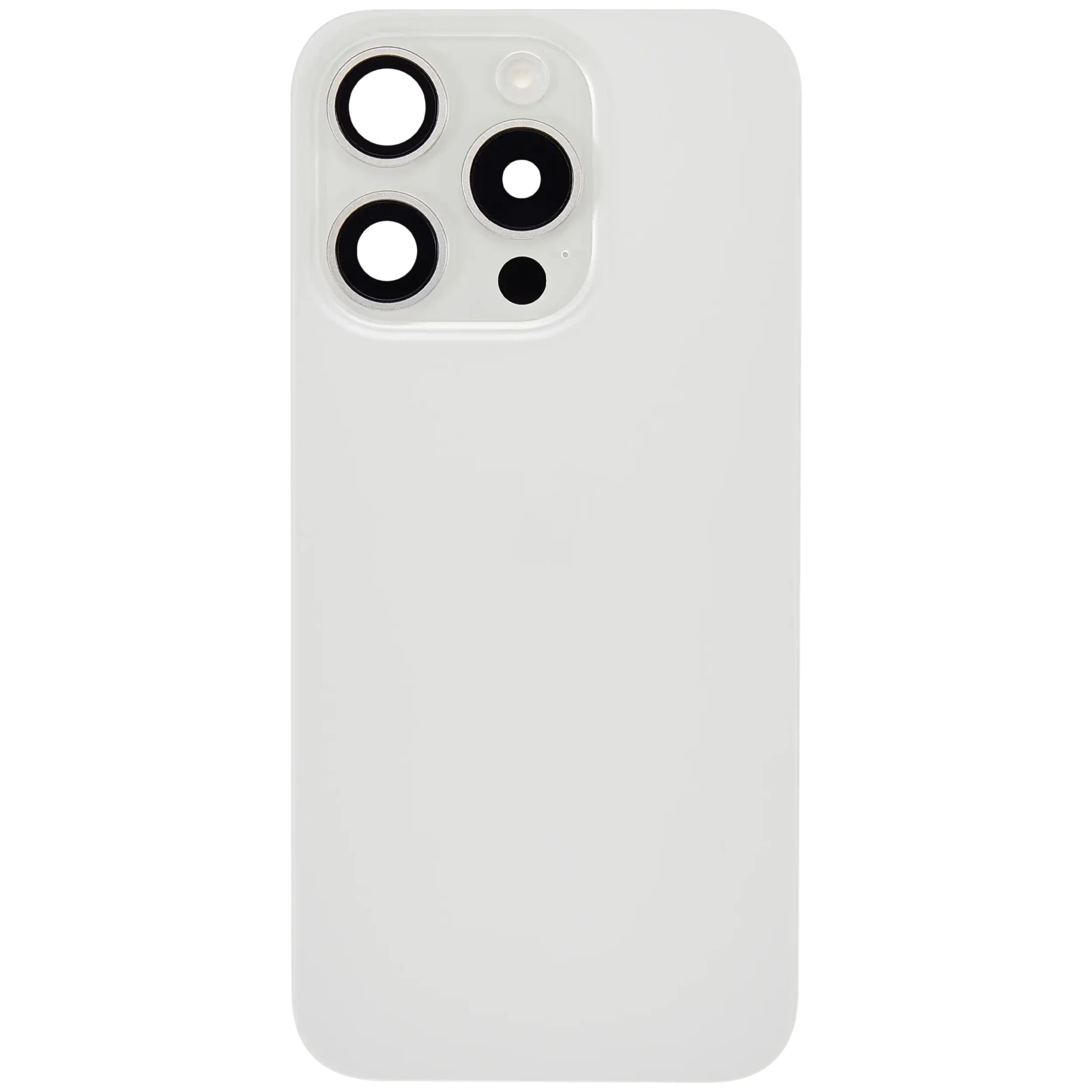Back Glass w/ MagSafe Magnet & NFC & Flashlight Flex For iPhone 15 Pro (Used OEM Pull: Grade B) (White Titanium) - Image 3