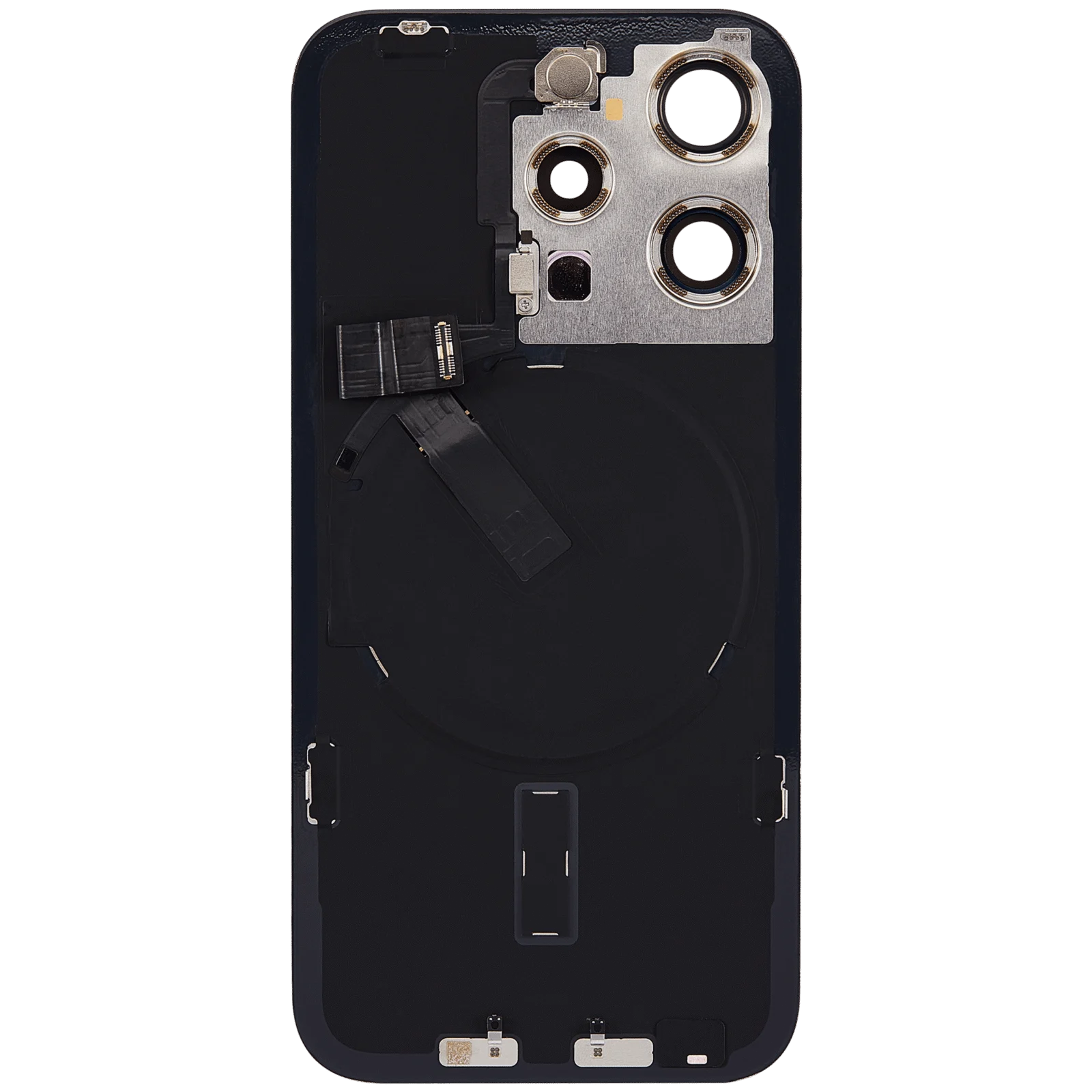 Back Glass w/ MagSafe Magnet & NFC & Flashlight Flex For iPhone 15 Pro (Used OEM Pull: Grade C) (Blue Titanium) - Image 4