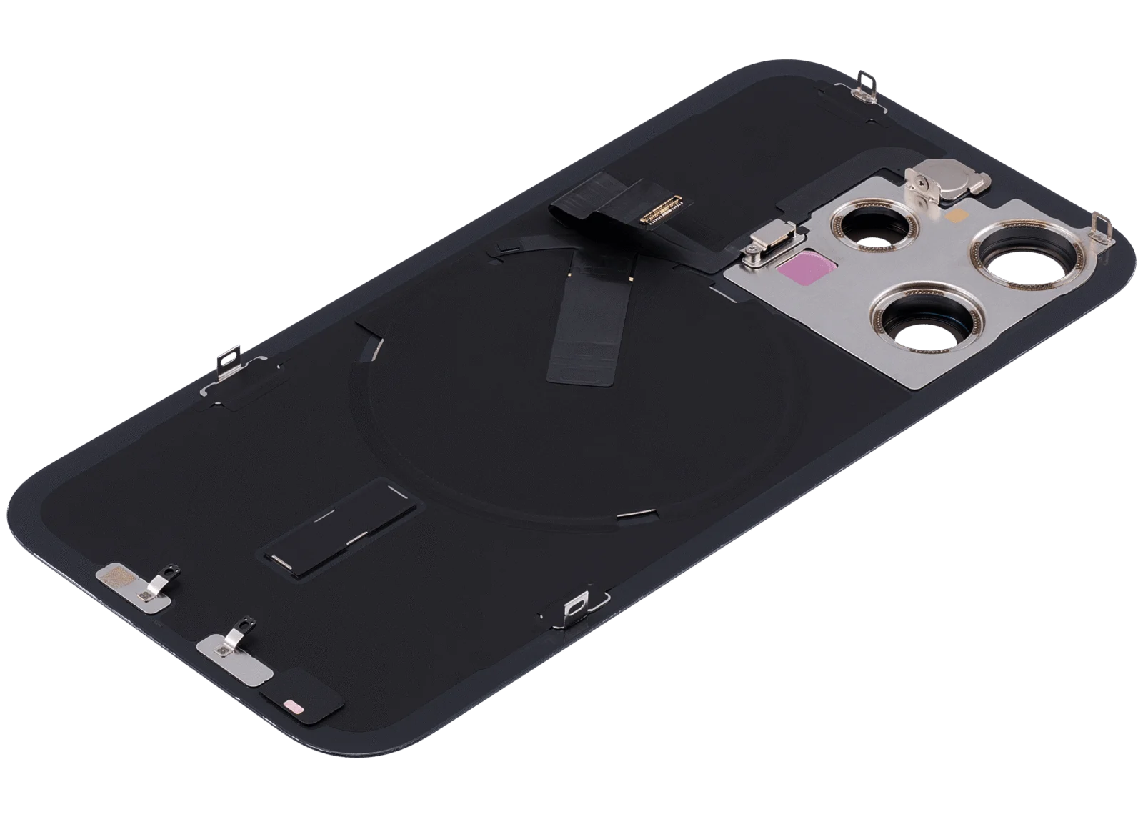 Back Glass w/ MagSafe Magnet & NFC & Flashlight Flex For iPhone 15 Pro (Used OEM Pull: Grade C) (Blue Titanium) - Image 6