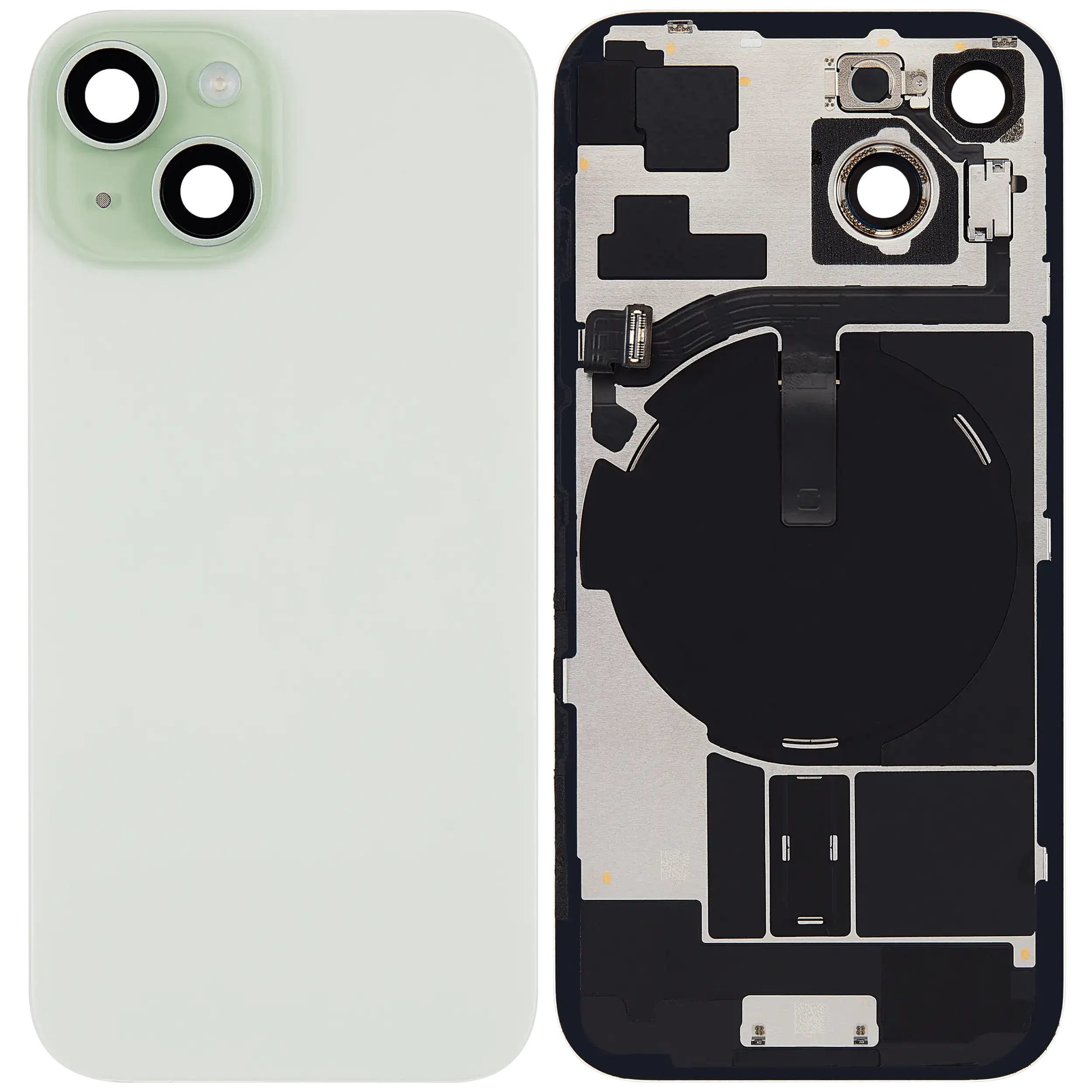 Back Glass w/ MagSafe Magnet & NFC & Flashlight Flex For iPhone 15 (Used OEM Pull: Grade C) (Green)