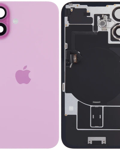 Back Glass w/ MagSafe Magnet & NFC & Flashlight Flex For iPhone 16 Plus (Service Pack) (Pink)