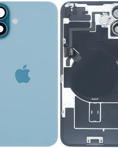 Back Glass w/ MagSafe Magnet & NFC & Flashlight Flex For iPhone 16 Plus (Service Pack) (Teal)