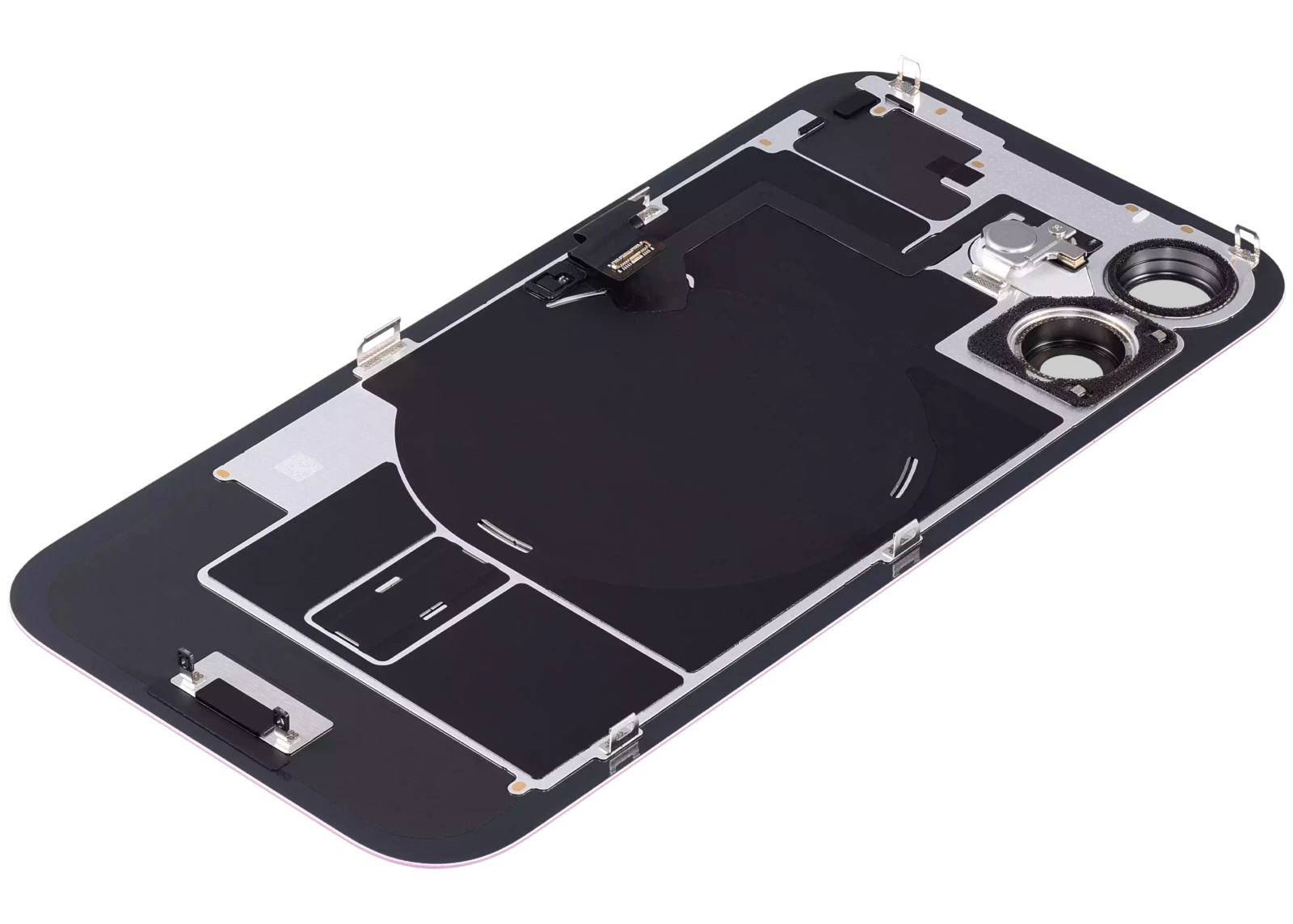 Back Glass w/ MagSafe Magnet & NFC & Flashlight Flex For iPhone 16 Plus (Used OEM Pull: Grade A) (Pink) - Image 6