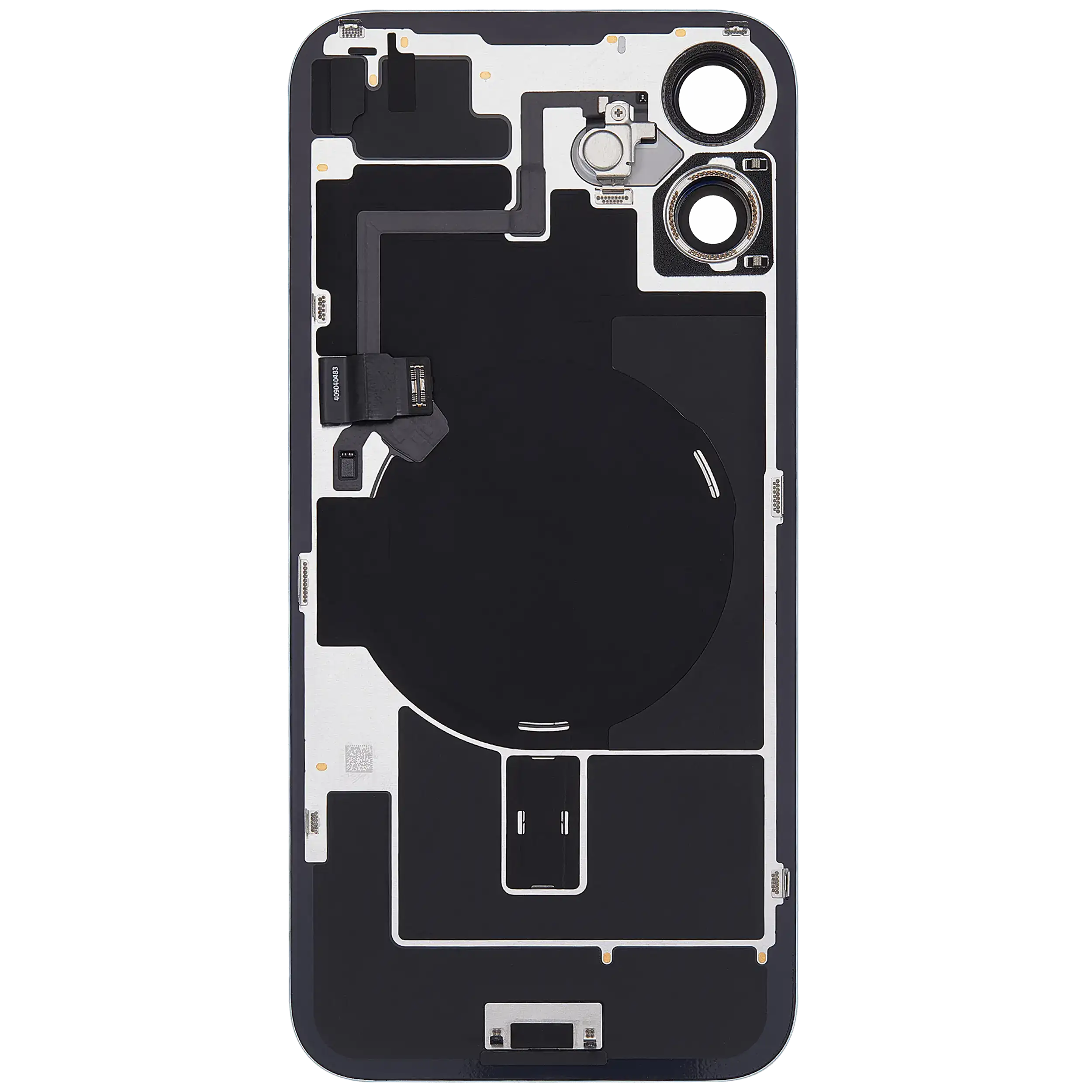 Back Glass w/ MagSafe Magnet & NFC & Flashlight Flex For iPhone 16 Plus (Used OEM Pull: Grade A) (Teal) - Image 4