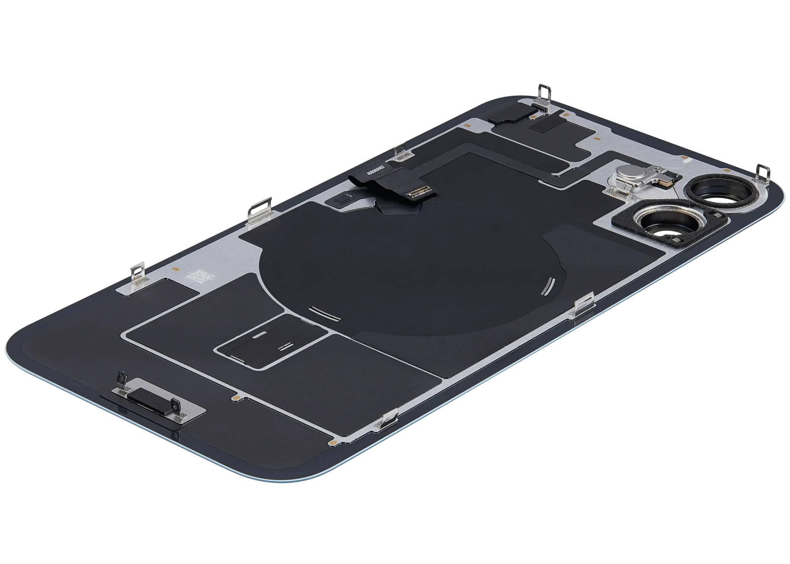 Back Glass w/ MagSafe Magnet & NFC & Flashlight Flex For iPhone 16 Plus (Used OEM Pull: Grade A) (Teal) - Image 6