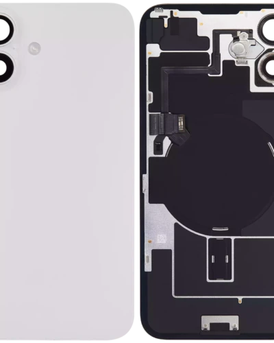 Back Glass w/ MagSafe Magnet & NFC & Flashlight Flex For iPhone 16 Plus (Used OEM Pull: Grade A) (White)