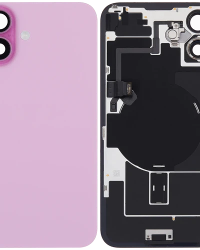 Back Glass w/ MagSafe Magnet & NFC & Flashlight Flex For iPhone 16 Plus (Used OEM Pull: Grade B) (Pink)