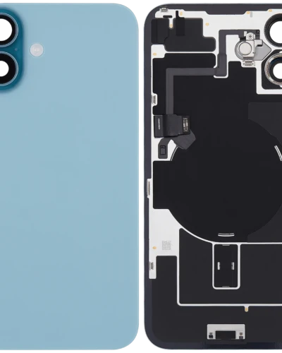 Back Glass w/ MagSafe Magnet & NFC & Flashlight Flex For iPhone 16 Plus (Used OEM Pull: Grade B) (Teal)