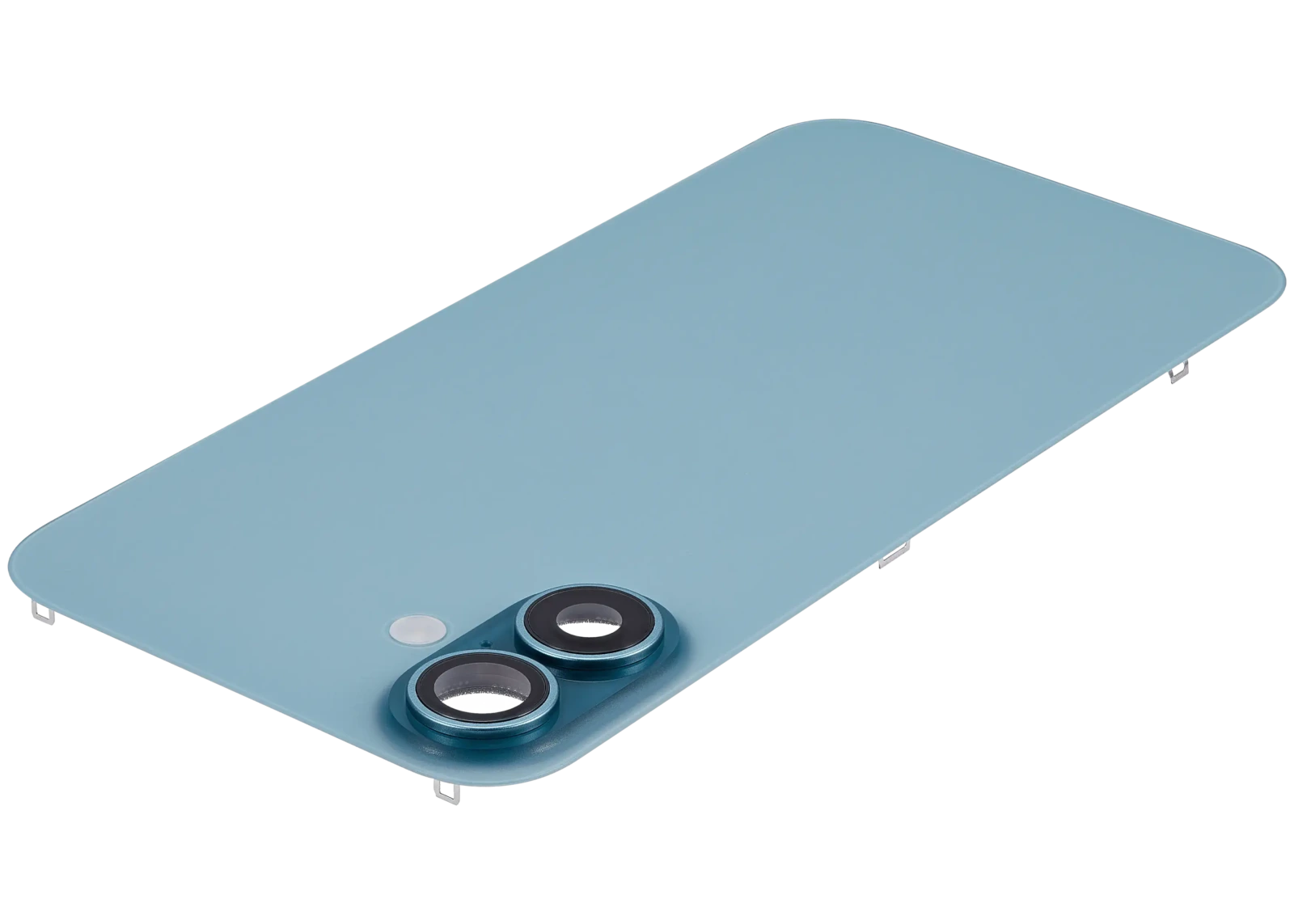 Back Glass w/ MagSafe Magnet & NFC & Flashlight Flex For iPhone 16 Plus (Used OEM Pull: Grade B) (Teal) - Image 5