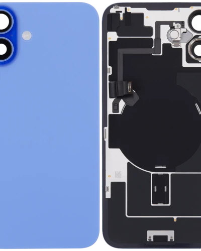 Back Glass w/ MagSafe Magnet & NFC & Flashlight Flex For iPhone 16 Plus (Used OEM Pull: Grade B) (Ultramarine)