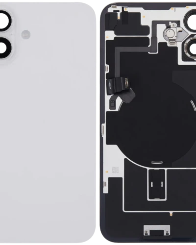 Back Glass w/ MagSafe Magnet & NFC & Flashlight Flex For iPhone 16 Plus (Used OEM Pull: Grade B) (White)