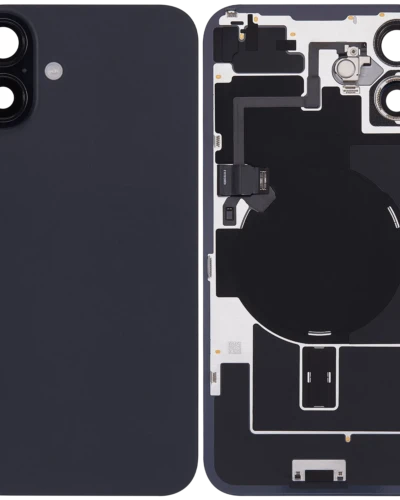 Back Glass w/ MagSafe Magnet & NFC & Flashlight Flex For iPhone 16 Plus (Used OEM Pull: Grade C) (Black)