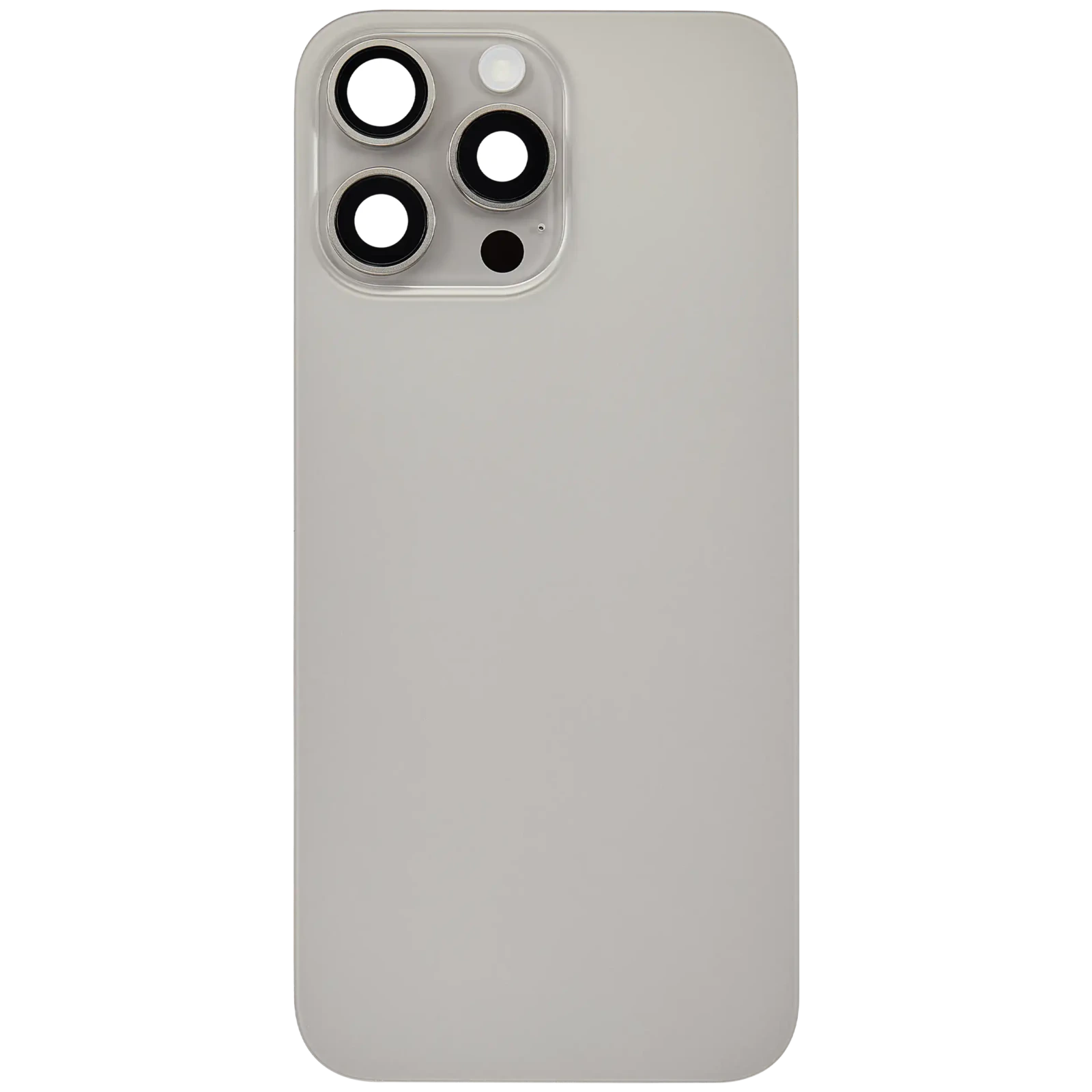 Back Glass w/ MagSafe Magnet & NFC & Flashlight Flex For iPhone 16 Pro Max (No Logo) (Aftermarket) (Natural Titanium) - Image 3