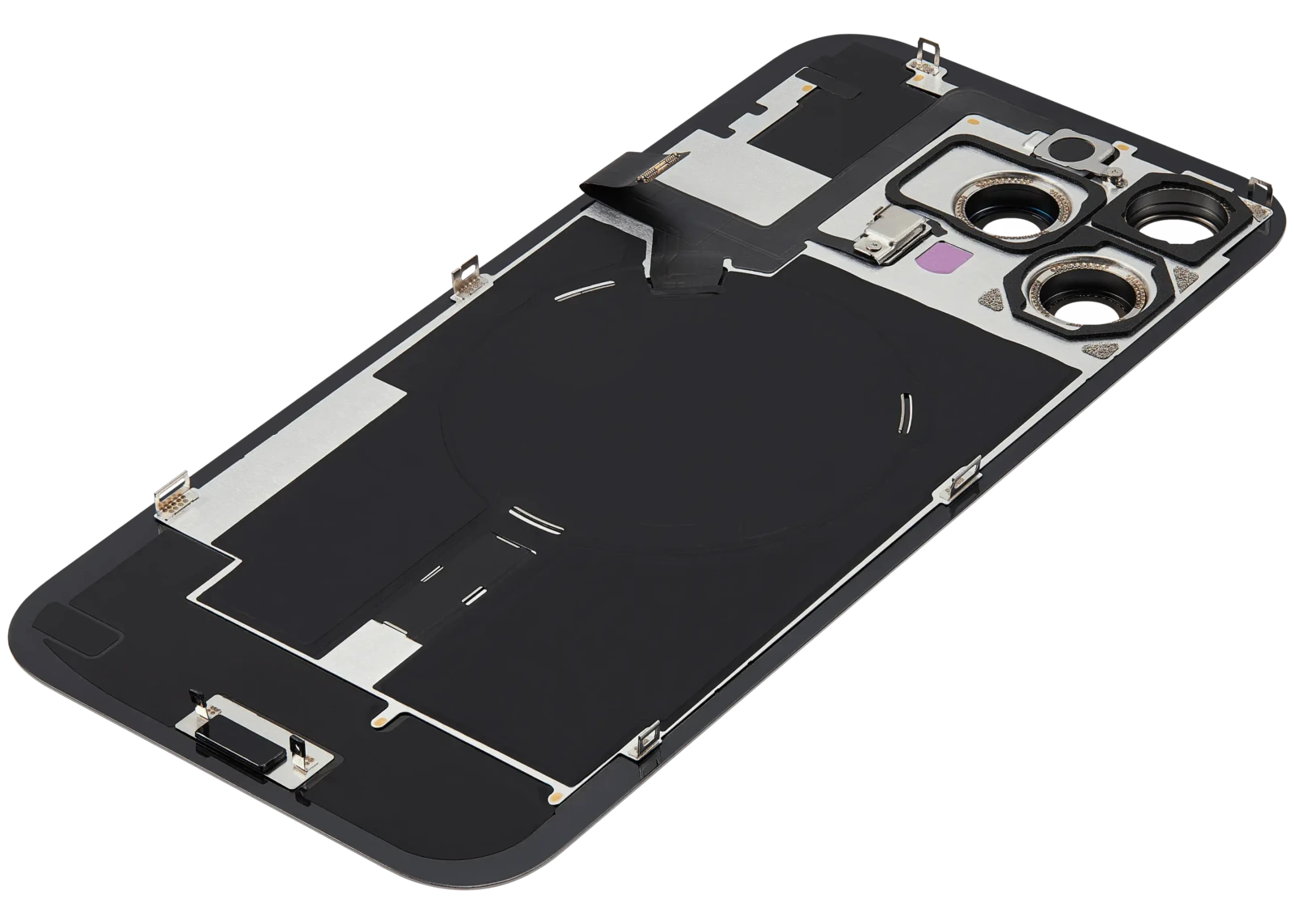 Back Glass w/ MagSafe Magnet & NFC & Flashlight Flex For iPhone 16 Pro Max (No Logo) (Aftermarket) (Natural Titanium) - Image 6
