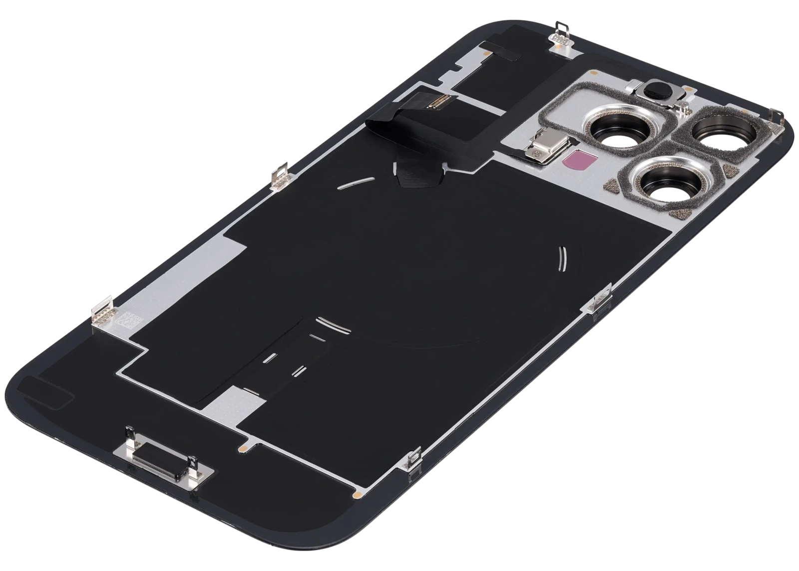 Back Glass w/ MagSafe Magnet & NFC & Flashlight Flex For iPhone 16 Pro Max (Service Pack) (Black Titanium) - Image 5
