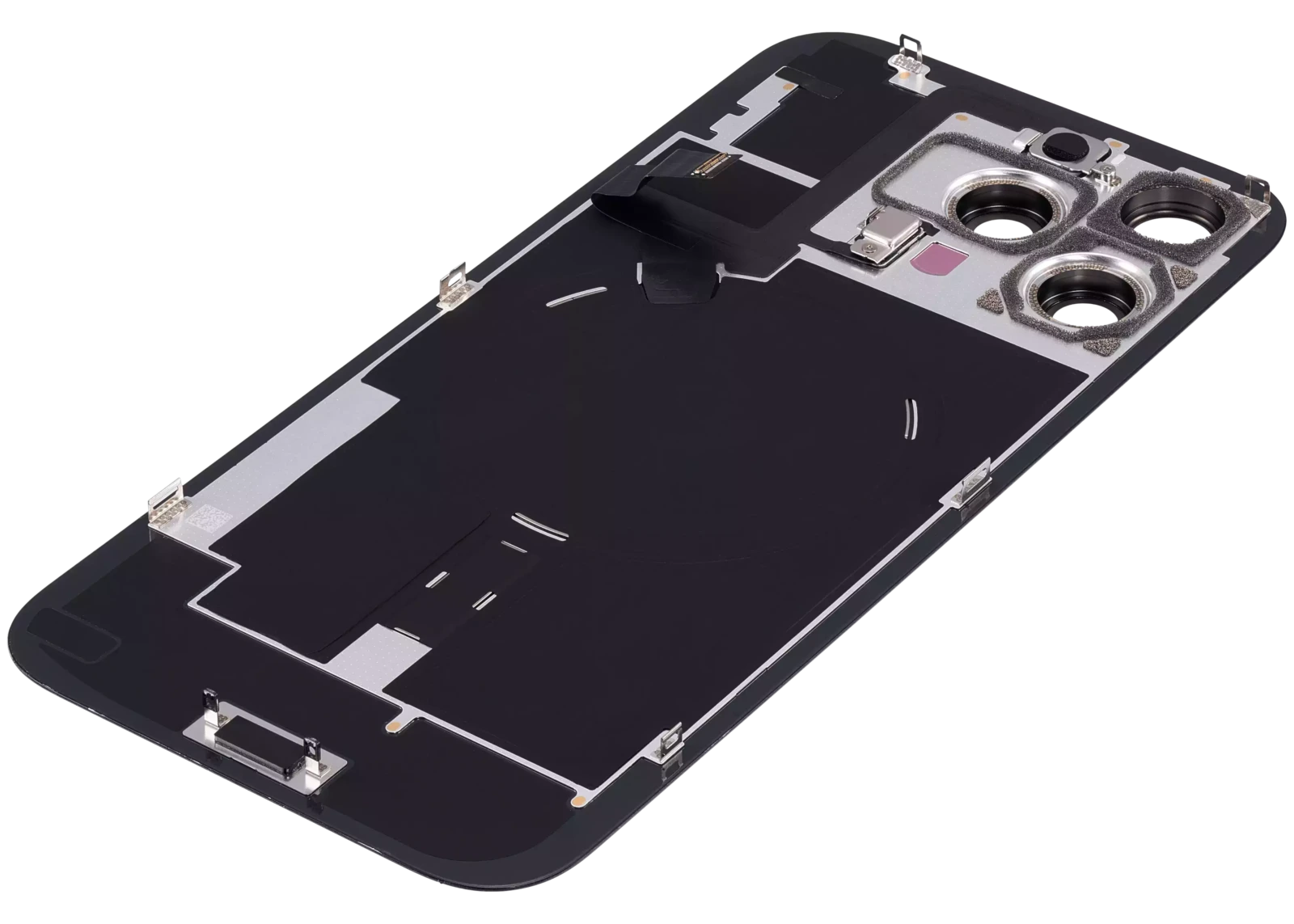 Back Glass w/ MagSafe Magnet & NFC & Flashlight Flex For iPhone 16 Pro Max (Used OEM Pull: Grade A) (Black Titanium) - Image 5