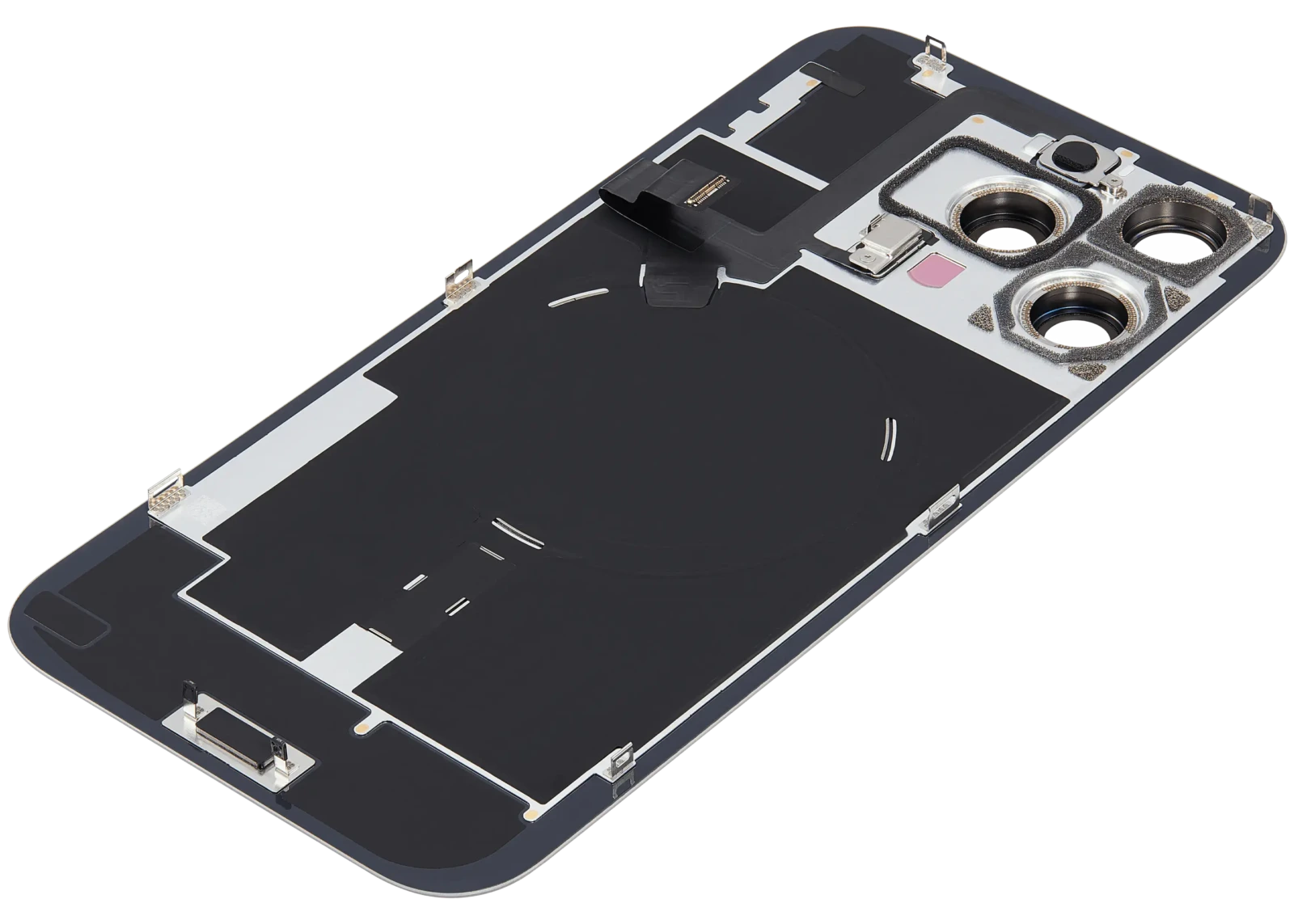 Back Glass w/ MagSafe Magnet & NFC & Flashlight Flex For iPhone 16 Pro Max (Used OEM Pull: Grade B) (Natural Titanium) - Image 6