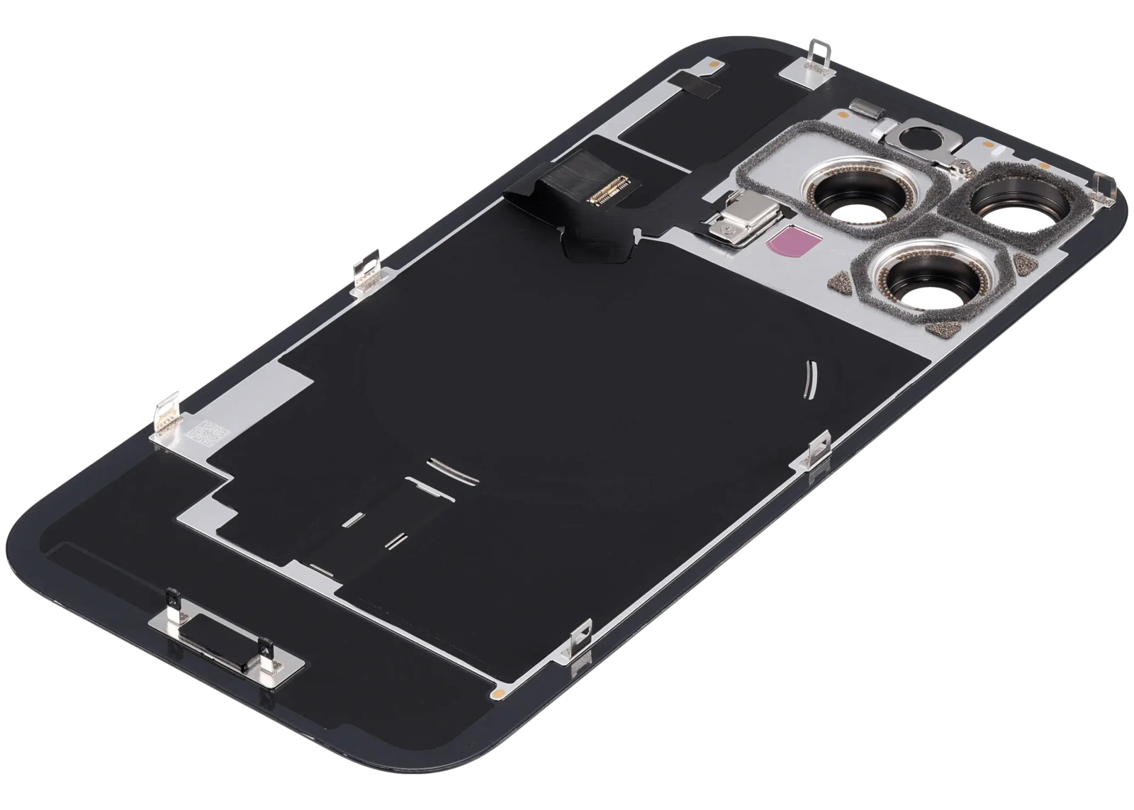 Back Glass w/ MagSafe Magnet & NFC & Flashlight Flex For iPhone 16 Pro (Service Pack) (Black Titanium) - Image 5