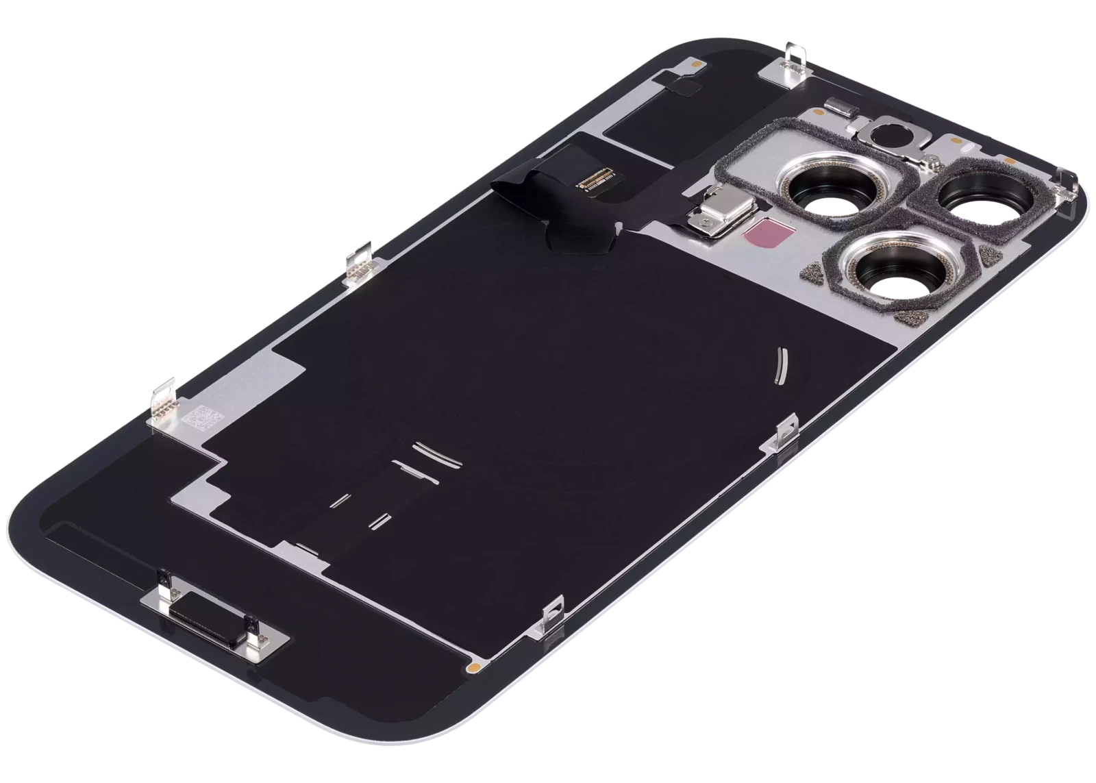 Back Glass w/ MagSafe Magnet & NFC & Flashlight Flex For iPhone 16 Pro (Used OEM Pull: Grade A) (White Titanium) - Image 5