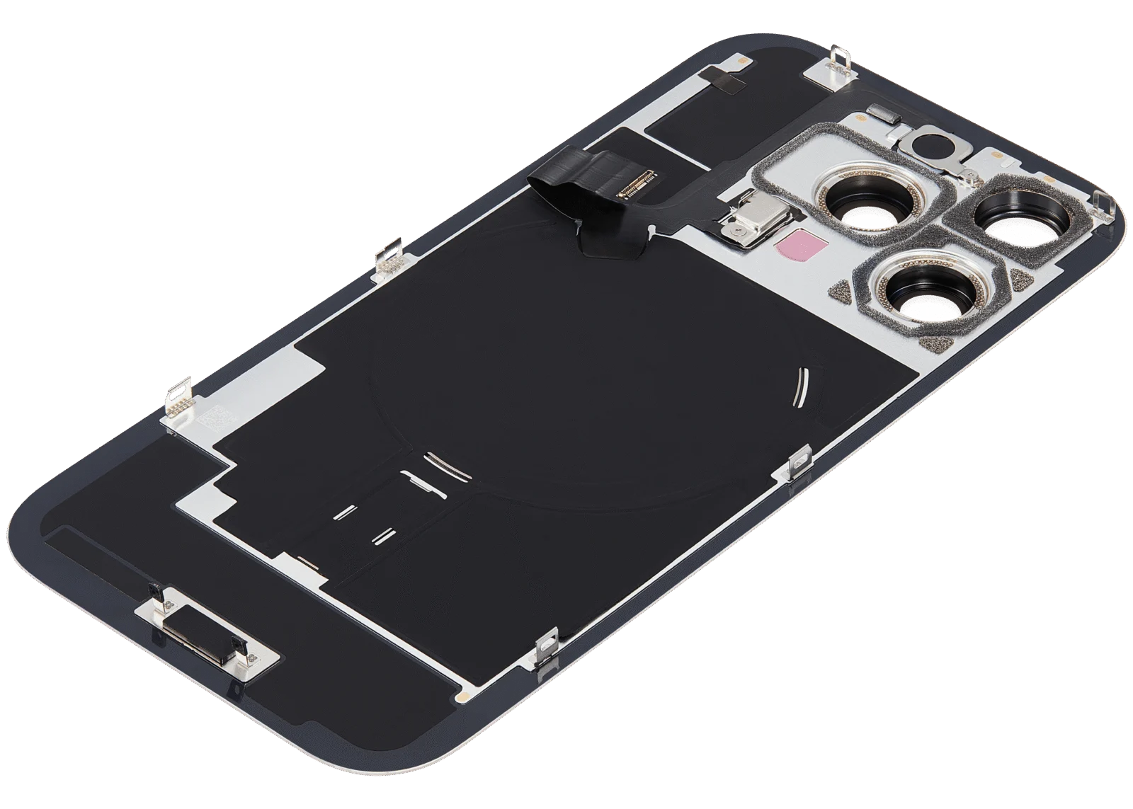 Back Glass w/ MagSafe Magnet & NFC & Flashlight Flex For iPhone 16 Pro (Used OEM Pull: Grade C) (Desert Titanium) - Image 6