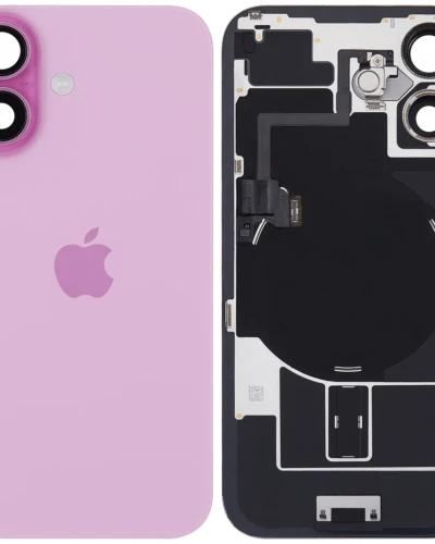 Back Glass w/ MagSafe Magnet & NFC & Flashlight Flex For iPhone 16 (Used OEM Pull: Grade A) (Pink)
