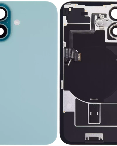 Back Glass w/ MagSafe Magnet & NFC & Flashlight Flex For iPhone 16 (Used OEM Pull: Grade A) (Teal)