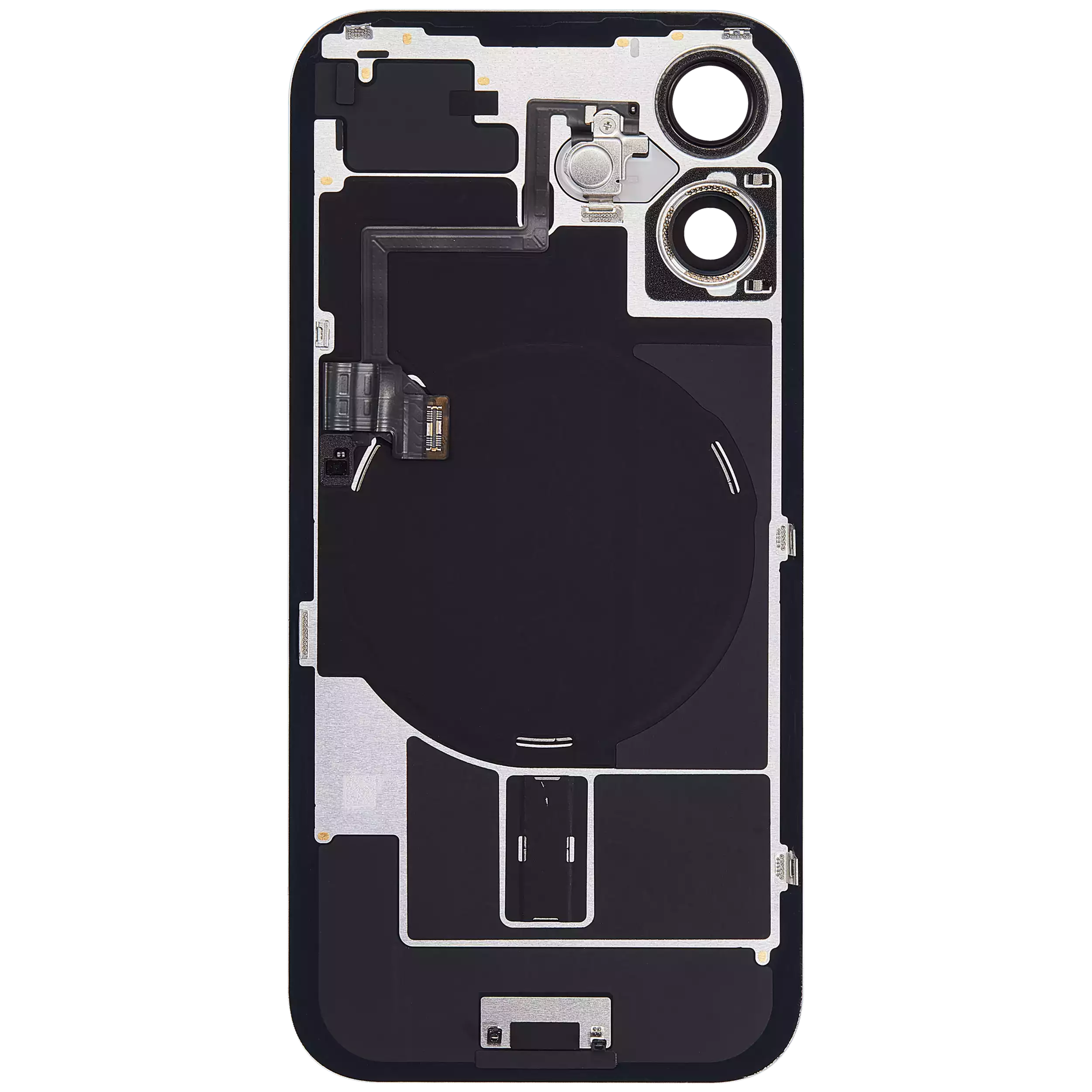 Back Glass w/ MagSafe Magnet & NFC & Flashlight Flex For iPhone 16 (Used OEM Pull: Grade A) (Teal) - Image 4