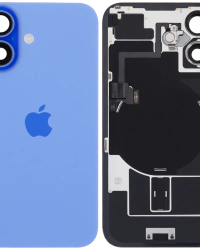 Back Glass w/ MagSafe Magnet & NFC & Flashlight Flex For iPhone 16 (Used OEM Pull: Grade A) (Ultramarine)