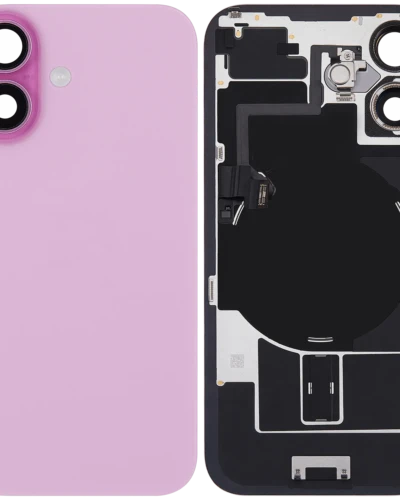 Back Glass w/ MagSafe Magnet & NFC & Flashlight Flex For iPhone 16 (Used OEM Pull: Grade B) (Pink)