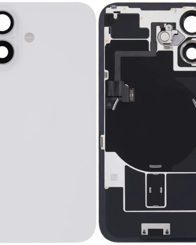 Back Glass w/ MagSafe Magnet & NFC & Flashlight Flex For iPhone 16 (Used OEM Pull: Grade B) (White)