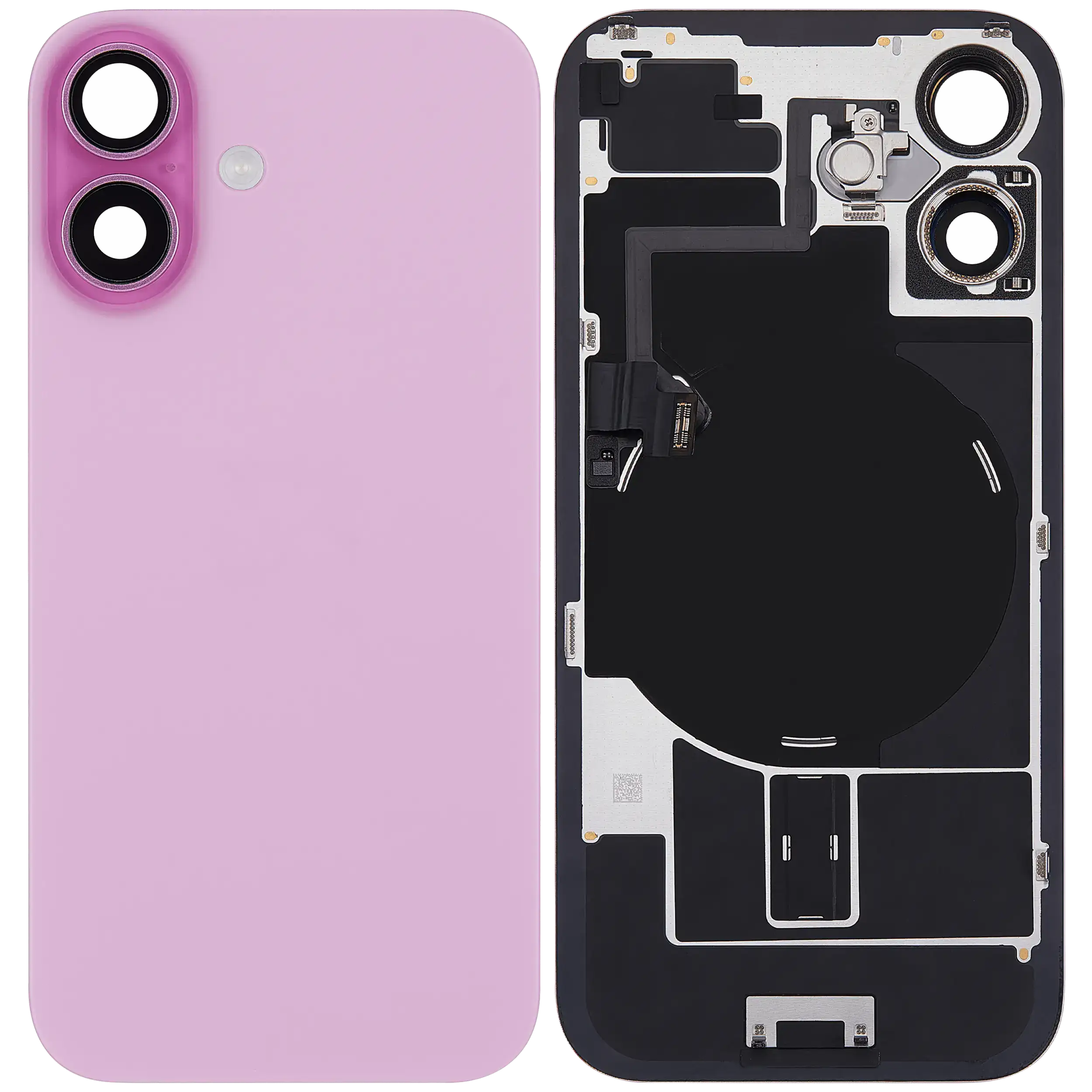 Back Glass w/ MagSafe Magnet & NFC & Flashlight Flex For iPhone 16 (Used OEM Pull: Grade C) (Pink)