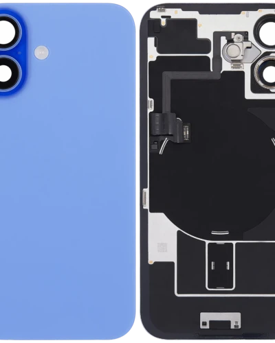 Back Glass w/ MagSafe Magnet & NFC & Flashlight Flex For iPhone 16 (Used OEM Pull: Grade C) (Ultramarine)