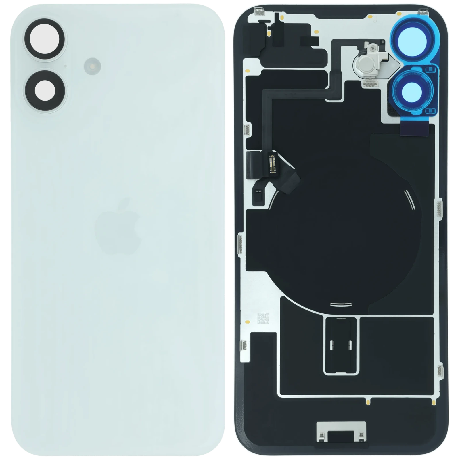 Back Glass w/ MagSafe Magnet & NFC For iPhone 16 Plus (Service Pack) (White)