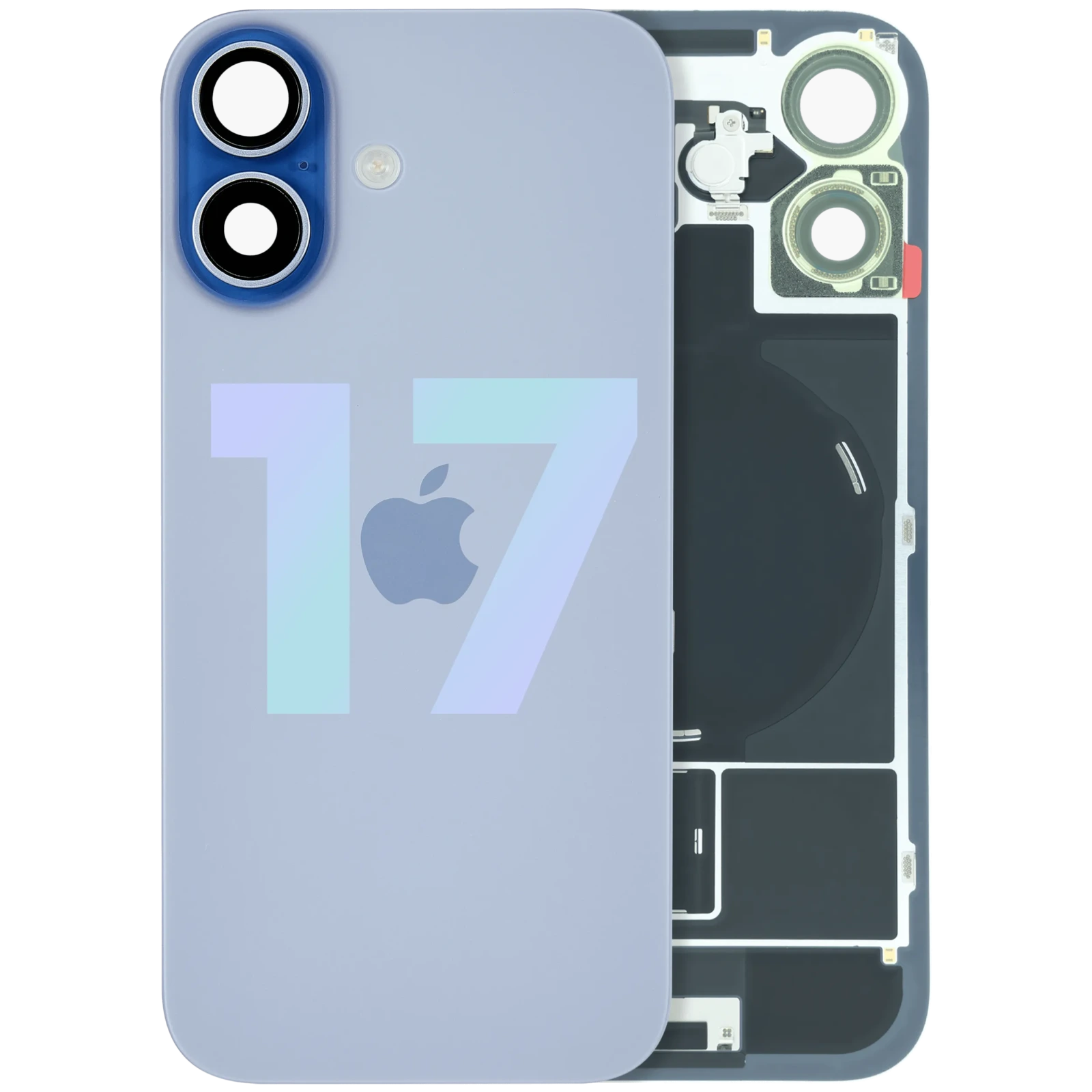 Back Glass w/ MagSafe Magnet & NFC For iPhone 17 (Service Pack) (Blue) - Image 2