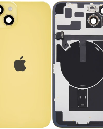 Back Glass with MagSafe Magnet & NFC & Flashlight Flex For iPhone 14 Plus (Genuine OEM) (Yellow)