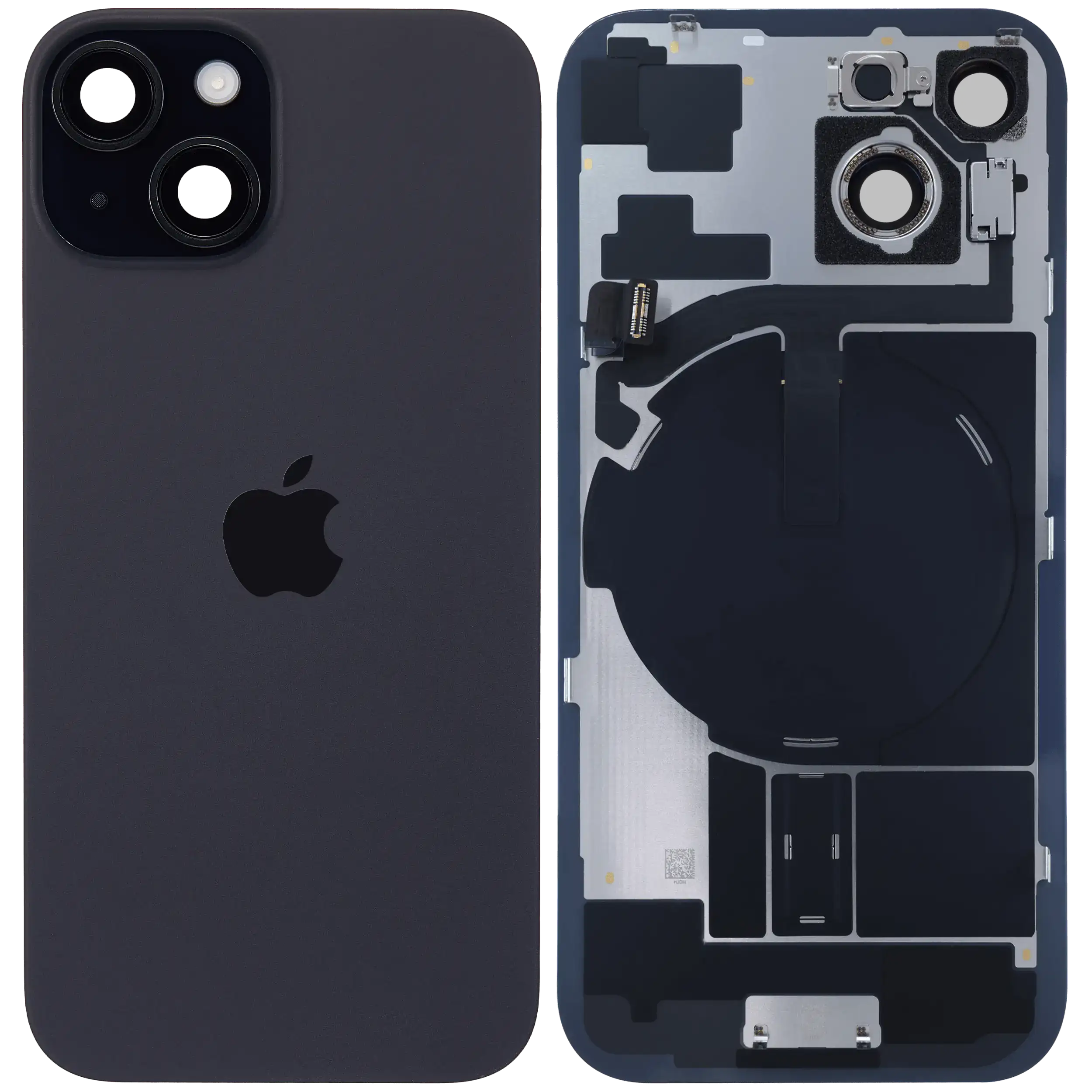 Back Glass with MagSafe Magnet & NFC & Flashlight Flex For iPhone 15 (Genuine OEM) (Black) - Image 4