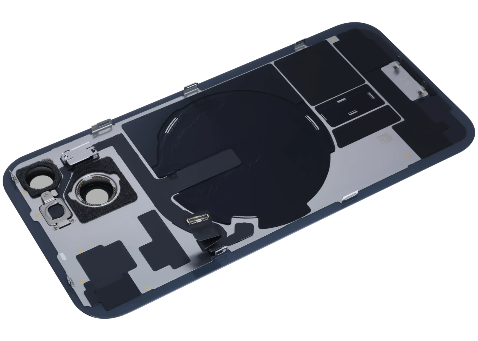 Back Glass with MagSafe Magnet & NFC & Flashlight Flex For iPhone 15 (Genuine OEM) (Black) - Image 2